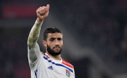 Nabil Fekir, la temporada pasada con el Olympique de Lyon.