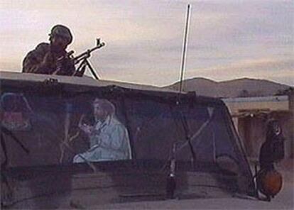 Los soldados de la Alianza a su entrada en Kabul.