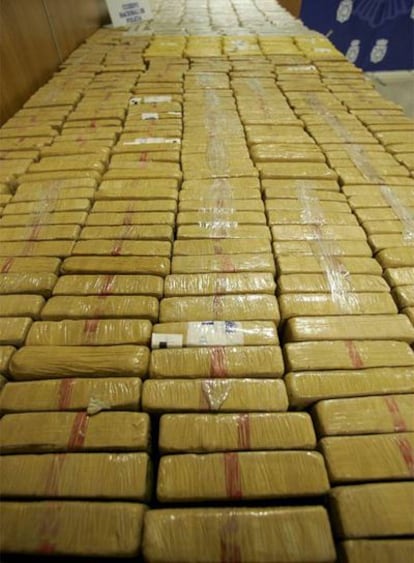 Imagen de los 316 kilogramos de heroína de gran pureza.