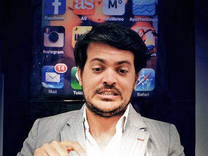 El hombre del dedo. Raimundo Alonso-Cuevillas, de Mobivery. Su empresa ha sido una de las pioneras, desarrollando más de 200 'apps'.