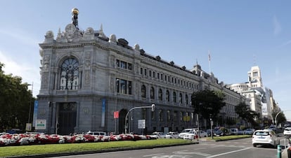 Exterior de la sede del Banco de España, en una foto de archivo.