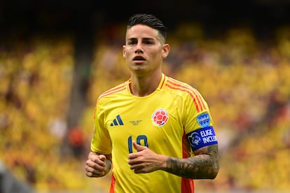 James Rodríguez durante un partido de Colombia  en la pasada Copa América, en Houston (Texas).