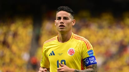 James Rodríguez durante un partido de Colombia en la pasada Copa América, en Houston (Texas).