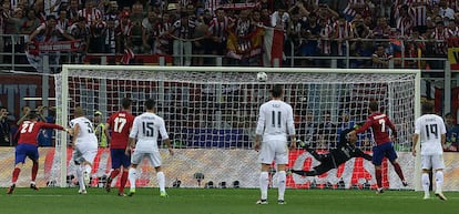 Griezmann falla el penalti en la última final de Champions.