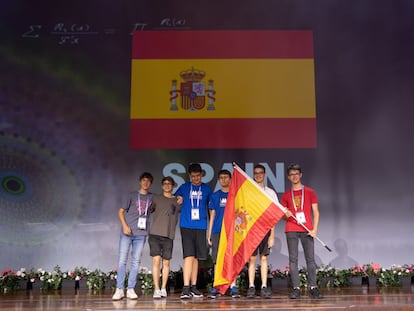El equipo español en el certamen de Oslo.