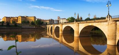 El Ebro, a su paso por Logro&ntilde;o. 