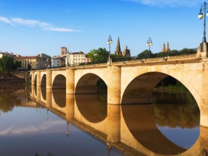 El Ebro, a su paso por Logro&ntilde;o. 