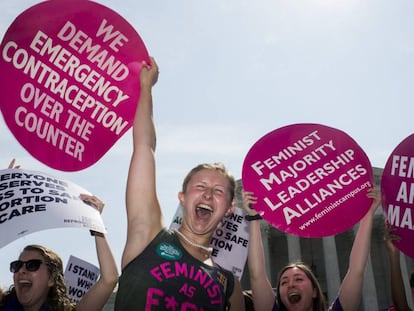 Una protesta feminista en Estados Unidos. 