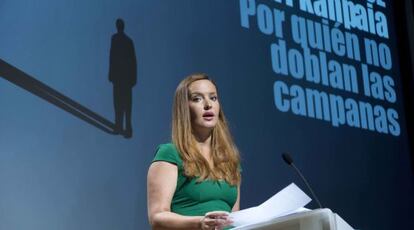 Inés Núñez ofició el discurso más emotivo del homenaje celebrado ayer en la sede de EITB en Bilbao.