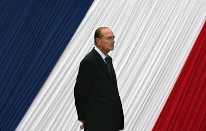 Jacques Chirac, durante un acto en 2006 en los jardines de Luxemburgo de París para conmemorar la abolición de la esclavitud.