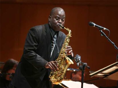 Maceo Parker, durante su actuación en el Palacio de Congresos y Exposiciones de Madrid.