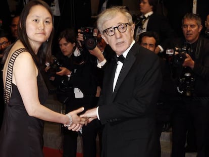 Woody Allen e Soon-Yi Previn em Cannes.