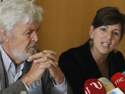 Beiras durante la rueda de prensa junto con Yolanda Díaz