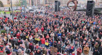 Manifestación de pensionistas en Bilbao