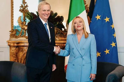 José Antonio Kast Rist y Giorgia Meloni en Chile.