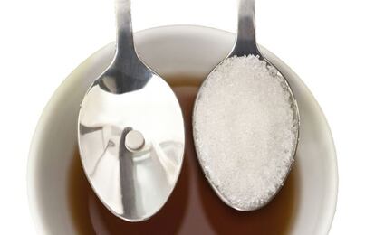 El poder endolcidor de la sacarina és de 300 a 500 vegades més gran que el del sucre.