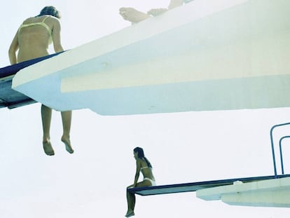 Karine Laval começou seu projeto em 2002 em uma piscina pública de Barcelona.