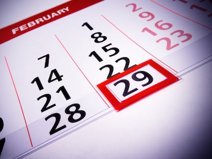 Calendario de febrero de un año bisiesto.