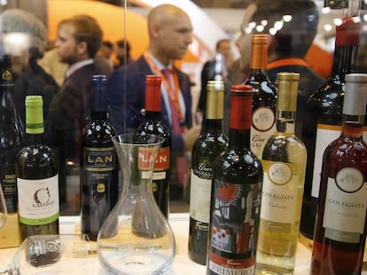 Selección de vinos españoles en la Feria Internacional de Alimentos y Bebidas de Calidad, en Madrid.