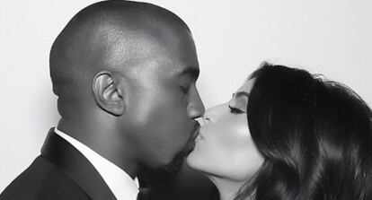 Kim Kardashian y Kanye West publican su amor en Instagram el día de su primer aniversario de boda, en mayo pasado. La imagen es del Instagram de Kardashian.