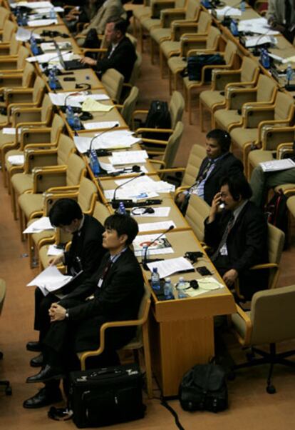 Imagen de los delegados de la conferencia, hoy en Nairobi.