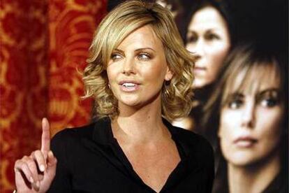Charlize Theron, ayer en Roma.