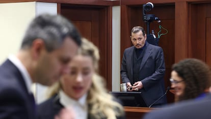 Johnny Depp on Thursday during the trial in Fairfax (Virginia).