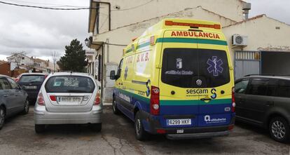 Ambulancia del Servicio de Salud de Castilla-La Mancha.