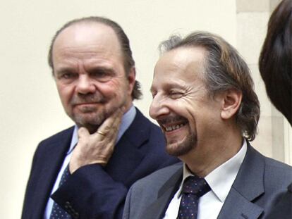 Francesc Guardans y Xavier Bru de Sala, el pasado enero.