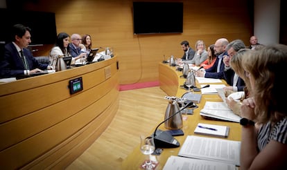 Reunión de la comisión de investigación de la dana del 29 de octubre en las Cortes Valencianas este lunes.