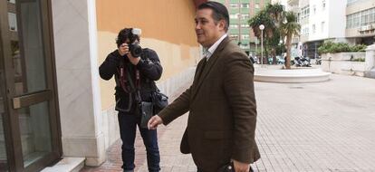 Ignacio Romaní llega a los juzgados, el pasado diciembre, para declarar en el caso Quality Food.