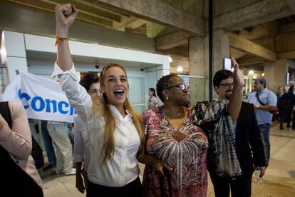 Lilian Tintori, esposa del opositor preso Leopoldo López.