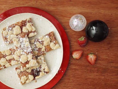 Barritas de fresa y queso crema