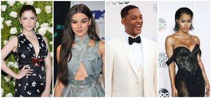 De izquierda a derecha: Anna Kendrick, Hailee Steinfeld, Will Smith y Teyana Taylor.