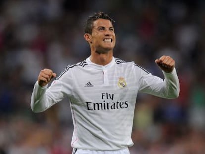 Cristiano Ronaldo celebra el segundo gol ante el Córdoba.