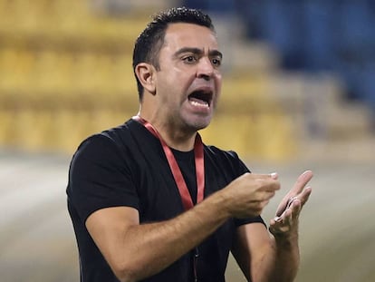 Xavi Hernández, durante un partido del Al Saad.