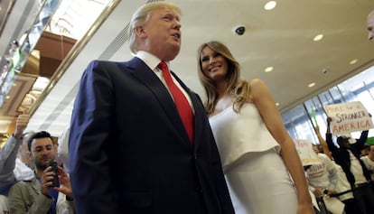 Donald Trump y Melania Trump el 16 de junio de 2015 en Nueva York.