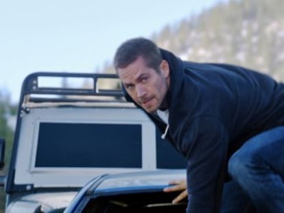 El fallecido actor Paul Walker, en un fotograma de 'Fast and Furious 7'.