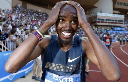 Farah celebra su marca en Mónaco