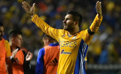 El francés celebra su gol contra León