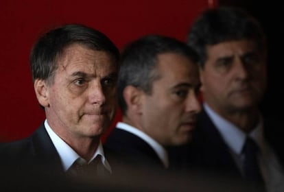 Bolsonaro, durante unas reuniones en Brasilia.