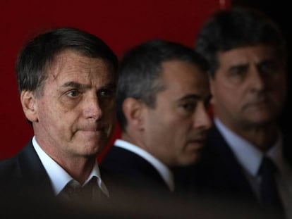 Bolsonaro, durante unas reuniones en Brasilia.