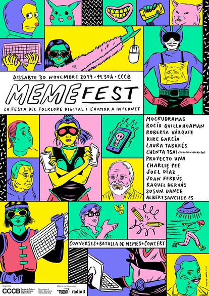 Póster para el festival Memefest.