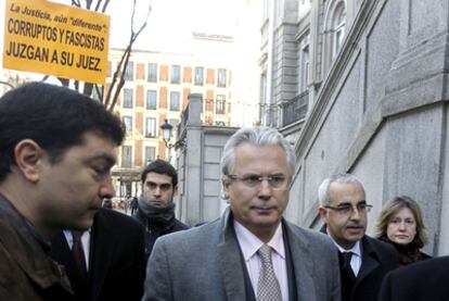 El juez Baltasar Garzón, a su llegada al Tribunal Supremo la semana pasada.