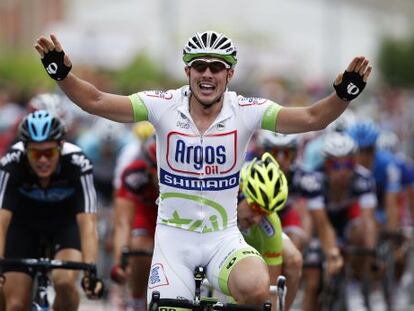 John Degenkolb celebra la victoria.