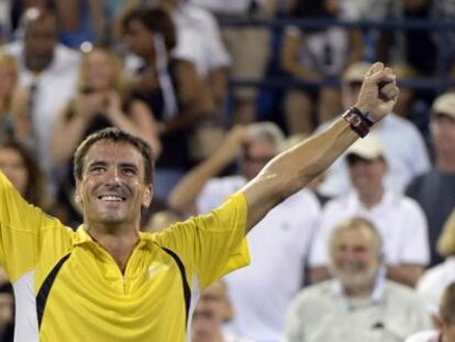 Robredo, tras derrotar a Federer.