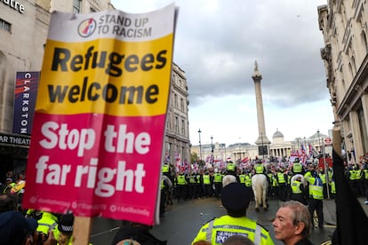 Manifestantes antirracistas, este sábado en Londres.