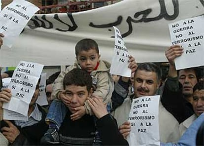 Manifestación contra el terrorismo en Leganés (Madrid) el pasado abril.