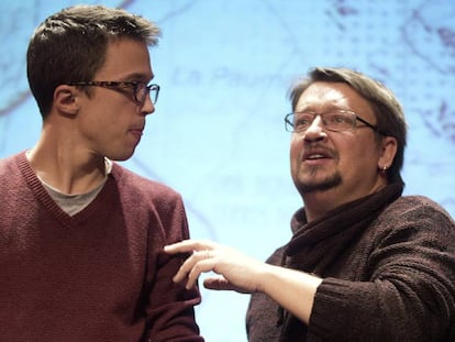 Xavier Domènech (i) con Íñigo Errejón, el pasado miércoles.