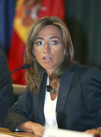 Carme Chacón, durante la inauguración de la jornada sobre la Ley del Suelo.